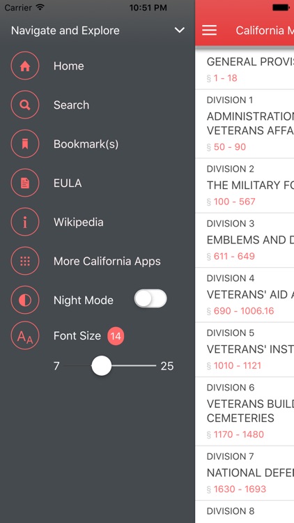 California Military and Veterans Code screenshot-4