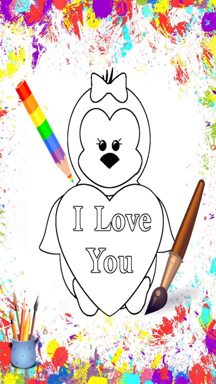 kiss Coloring Book : love your princess - Color me