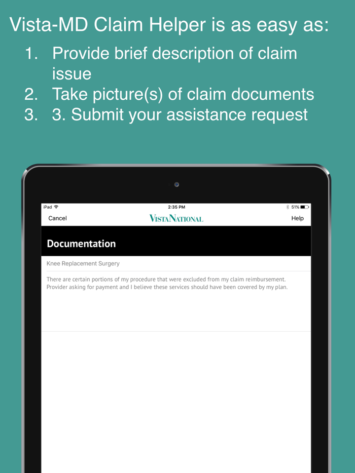 Vista-MD Claim Helper