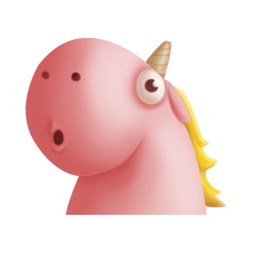 Pinky Fat 3d Unicorn Stickers