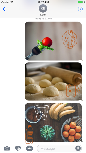 Animated Cute Food Stickers