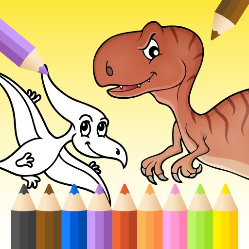 Dinosaurs Coloring Page For Preschool and Toddlers iOS App