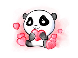 Show them how you really feel, and spread some Panda love with these adorable Panda stickers for Valentines days
