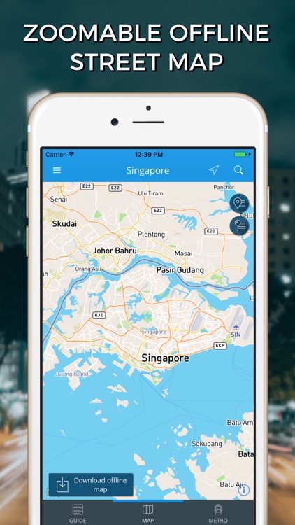 Singapore Travel Guide with Offline Street Map screenshot-3