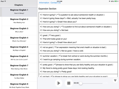 Beginner Gengo English for iPad screenshot 3