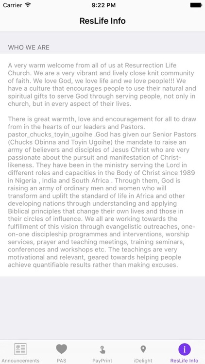 Resurrection Life Church JHB screenshot-4