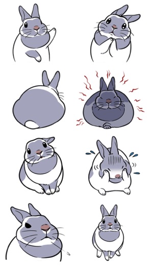 Grey Bunny Stickers(圖4)-速報App