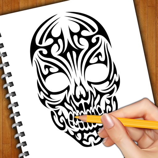 Learn How To Draw Skull Tattoos iOS App