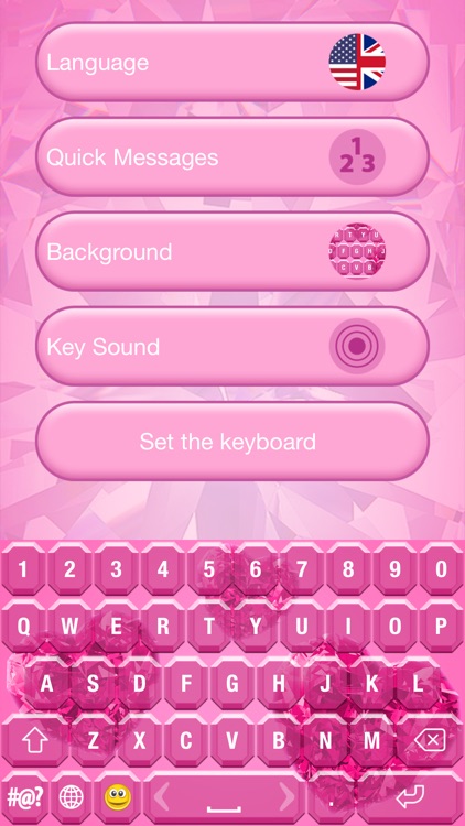 Diamond Keyboard Theme - Fancy Fonts Skins & Emoji