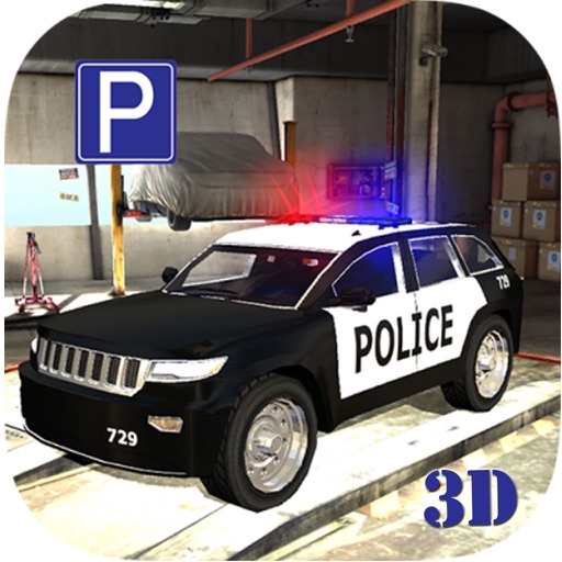 Real Police Car Parking Free Simulation Icon