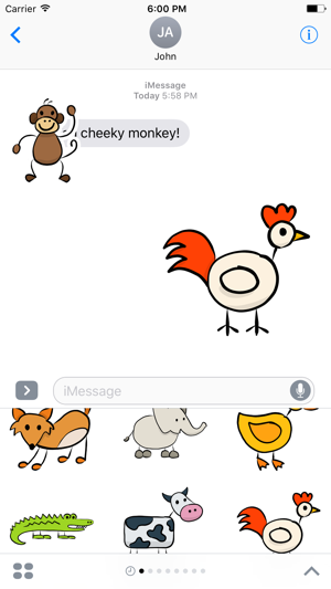 Doodle Zoo - Charming Funny Animal Doodle Stickers(圖3)-速報App