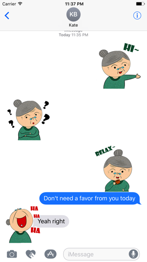 Animated ANGRy Old LADy Stickers(圖5)-速報App