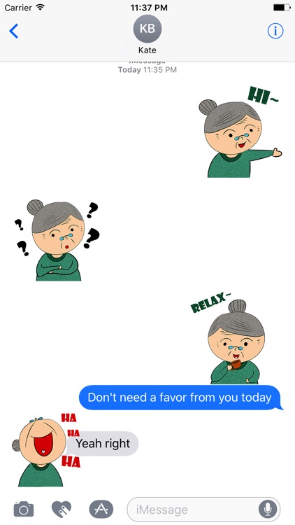 Animated ANGRy Old LADy Stickers screenshot-4