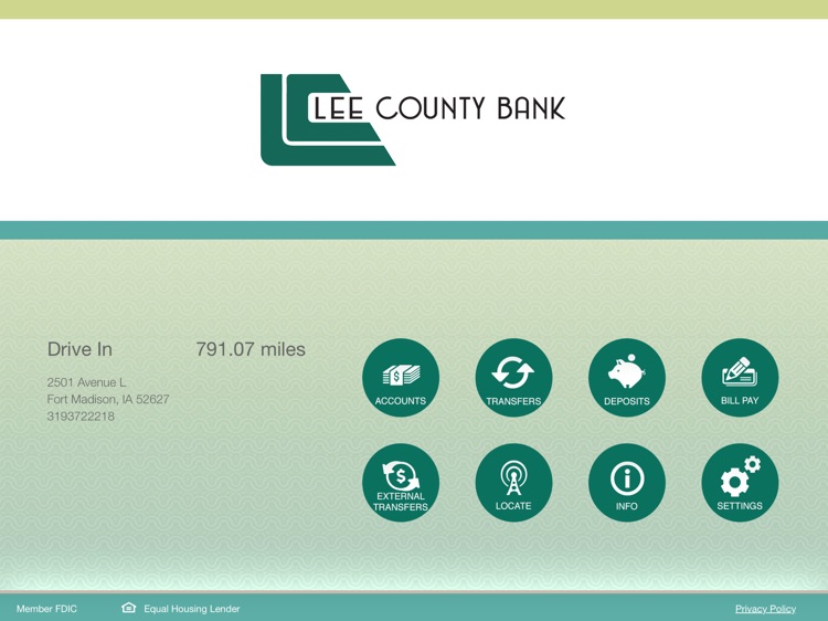 Lee County Bank for iPad