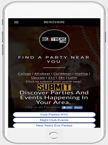 Beinthere - Party and Events Finder screenshot 3