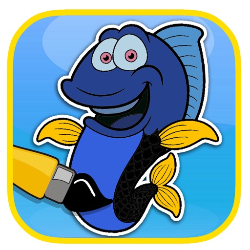 Dory Fish Swim Game Coloring Kids Educational iOS App