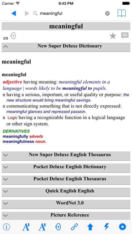 New Deluxe Dictionary Thesaurus Collocations screenshot-3