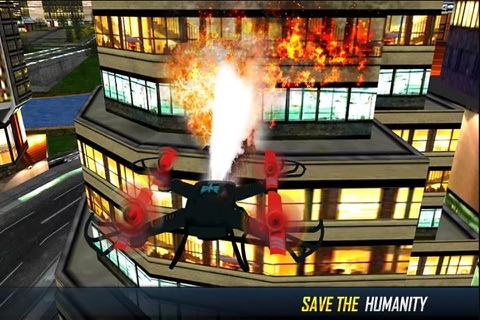 Futuristic Fire Fighting Drone screenshot 2