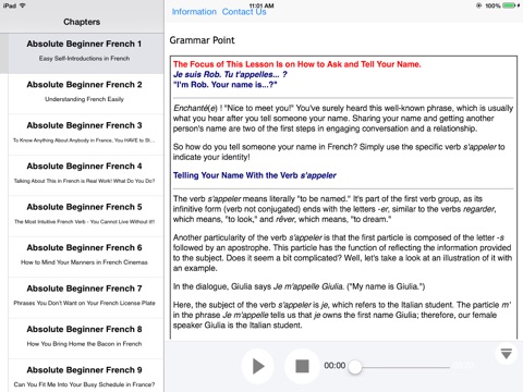 French Gengo Beginner for iPad screenshot 4
