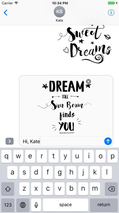 Good Night Typography Stickers for iMessageのおすすめ画像4