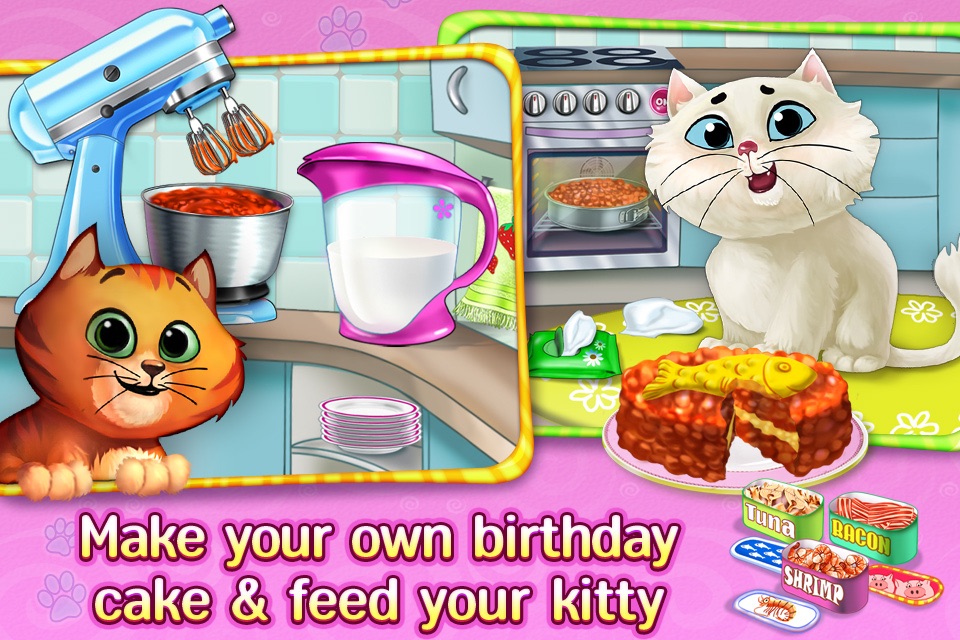 Kitty Cat Birthday Surprise: Care, Dress Up & Play screenshot 2