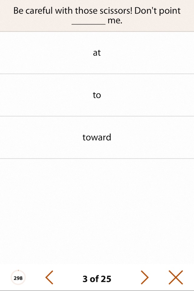 Test Your Prepositions Lite screenshot 3
