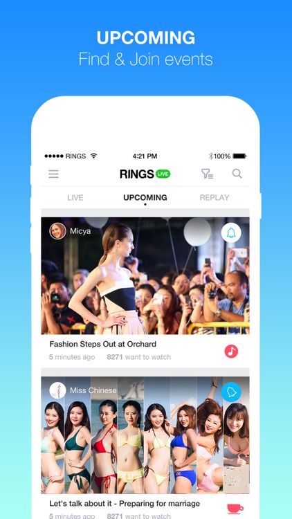 RINGS LIVE - Interactive Broadcasting Platform