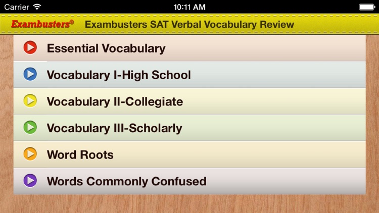 SAT Prep Verbal Flashcards Vocabulary Exambusters screenshot-3