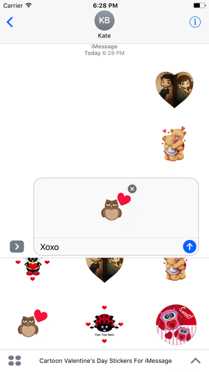 Cartoon Valentines Day Stickers For iMessage(圖3)-速報App