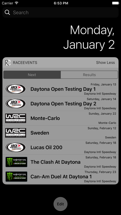 RaceEvents screenshot1