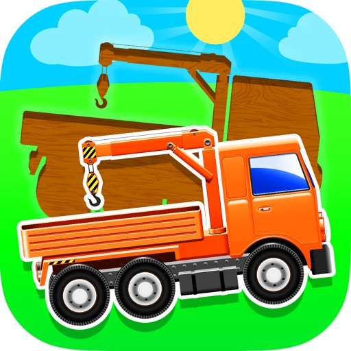 Truck Puzzles for Toddlers. Baby Wooden Blocks Icon