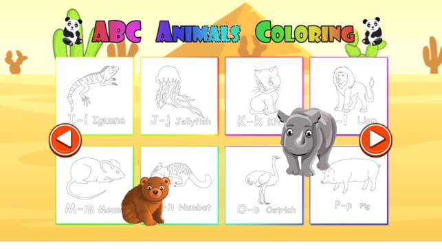 ABC Animals Coloring Pages for Kids -Modern Family(圖3)-速報App