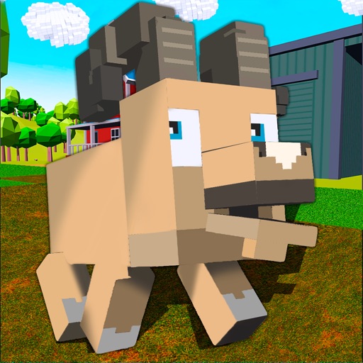 Blocky Sheep Farm 3D