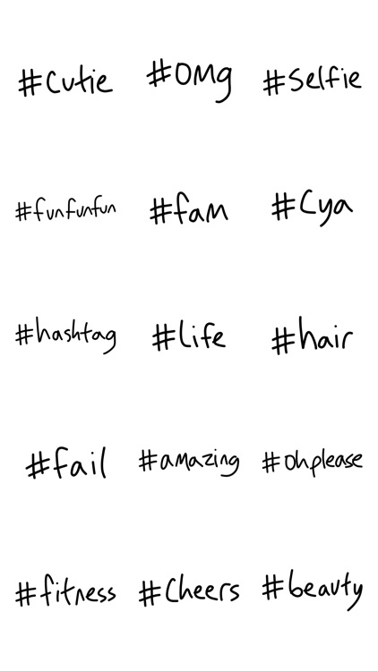 Hashtag sticker - text emoji stickers for iMessage