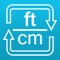 Icon Feet to centimeters and cm to ft length converter