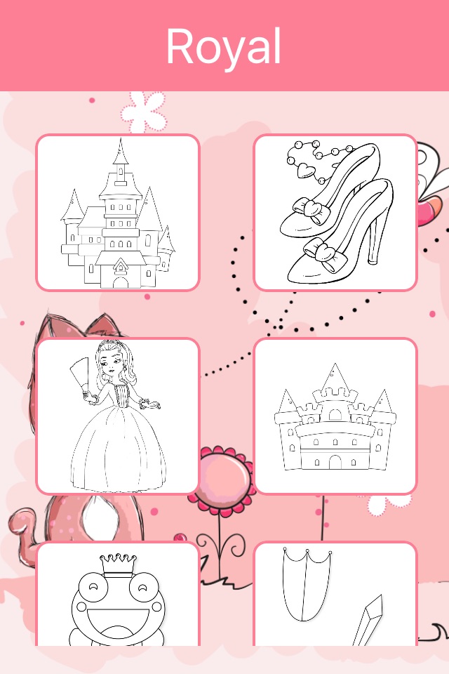 Royal Coloring Book: Color princess, castle, ... screenshot 3