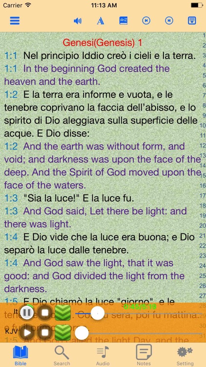 Italian-English Holy Bible Audio Book
