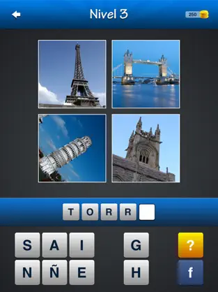 屏幕截图 1 ¡Adivina la palabra! ~ Quiz con 4 fotos 1 palabra iphone