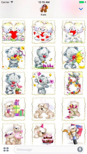 I Love You - Cute Teddy Bear Stickers for messages(圖5)-速報App