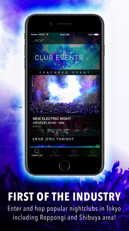 NEON - Smartphone app for Unlimited Nightclubbing