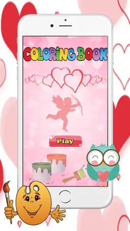 Game screenshot Kids Coloring Book with valentine days mod apk