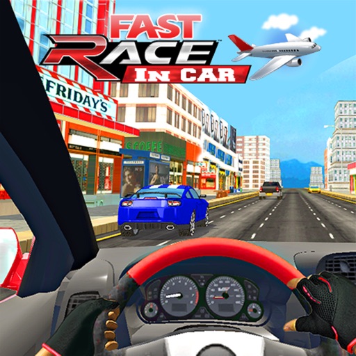 Fast Race In Car : A City Traffic Drive Icon