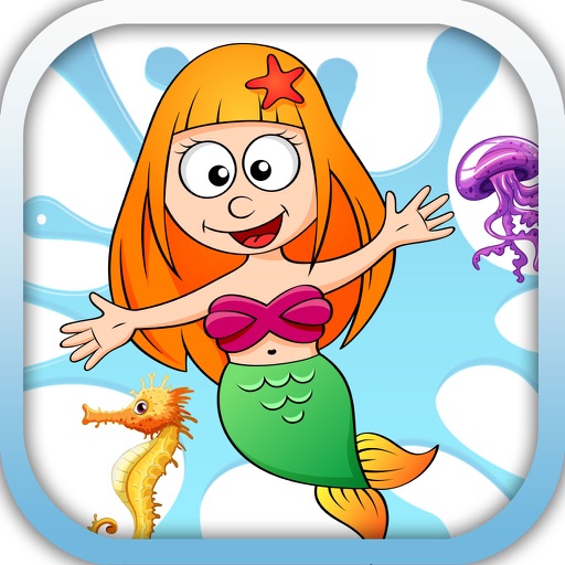 Mermaid And Friend Kids Memory Icon