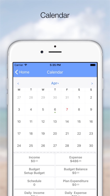 DailyDebit - Calendar