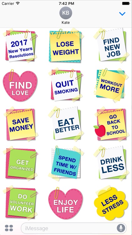 Animated New Year's Resolution Stickers