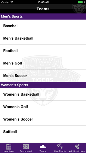 Iowa Wesleyan Tigers Athletics(圖4)-速報App