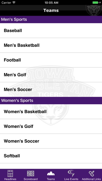 Iowa Wesleyan Tigers Athletics screenshot-3