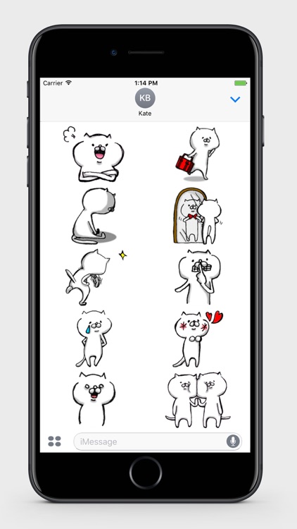 White Cat Stickers 1