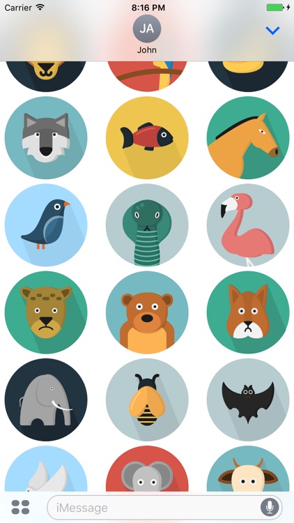 Flatimals - Flat Animal Sticker Pack for iMessage