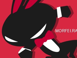 Morfei-Wearing a black suit with a red bow tie, the rabbit looks elegant with noble temperament